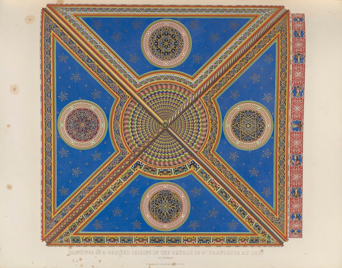 Ludwig Gruner, Paintings of a groined ceiling in the Church of St. Francesco at Lodi