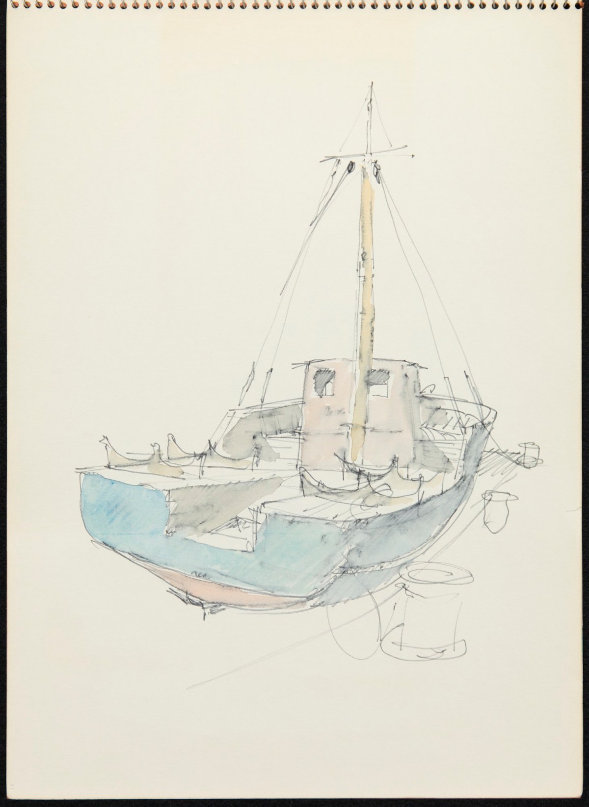 Sir Hugh Casson PRA, Majorca boats sketchbook