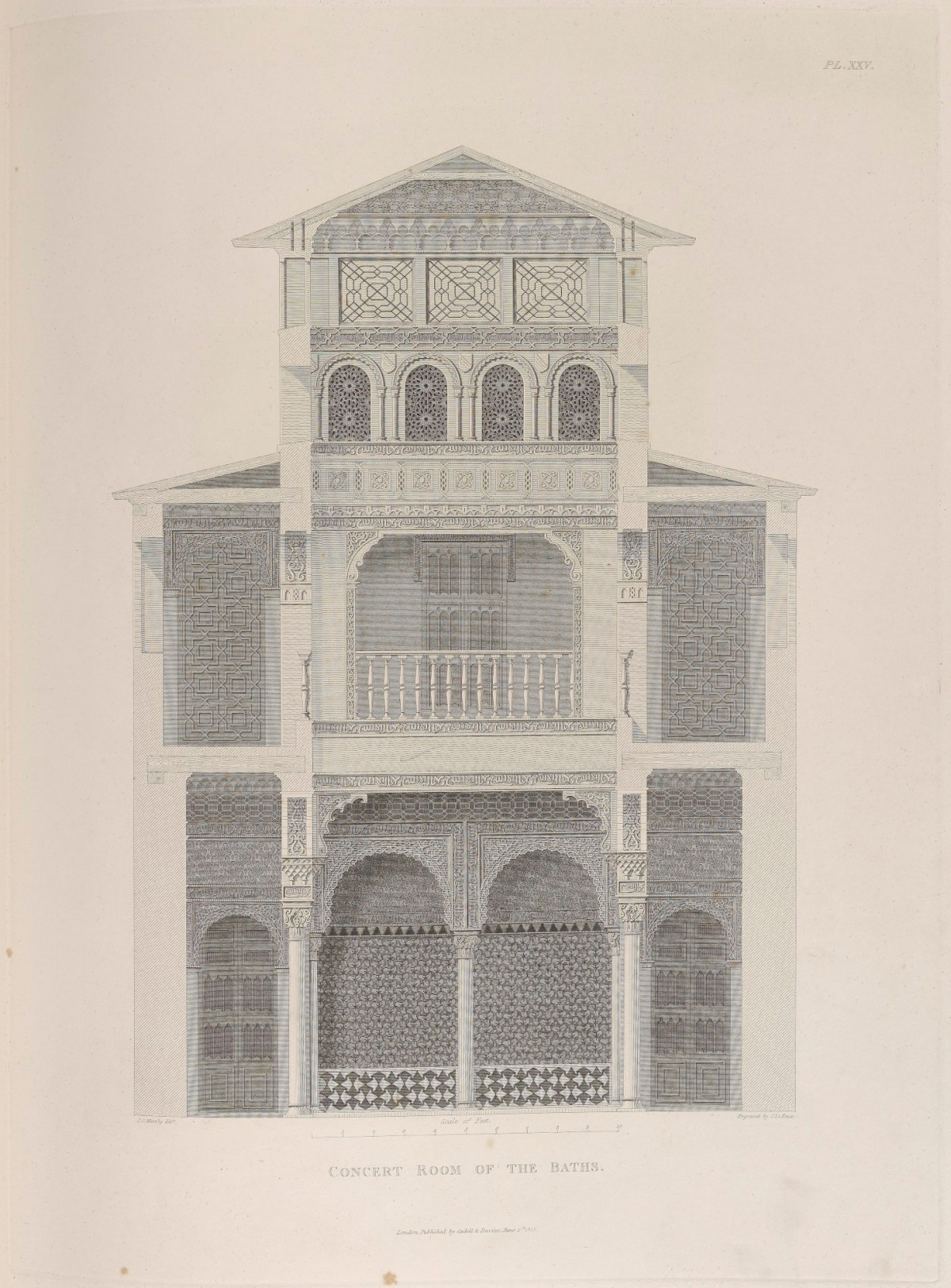 James Cavanah Murphy, Plate 24: The Queen's Baths, Alhambra palace, Granada