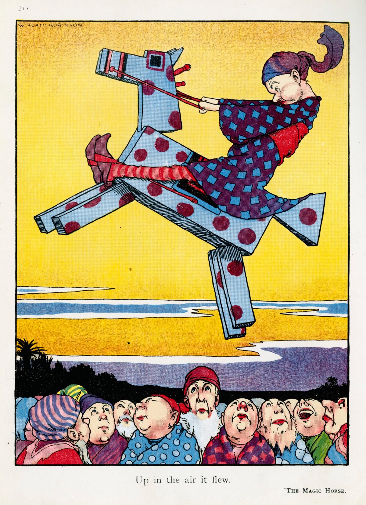 William Heath Robinson, 'Up in the air it flew.'