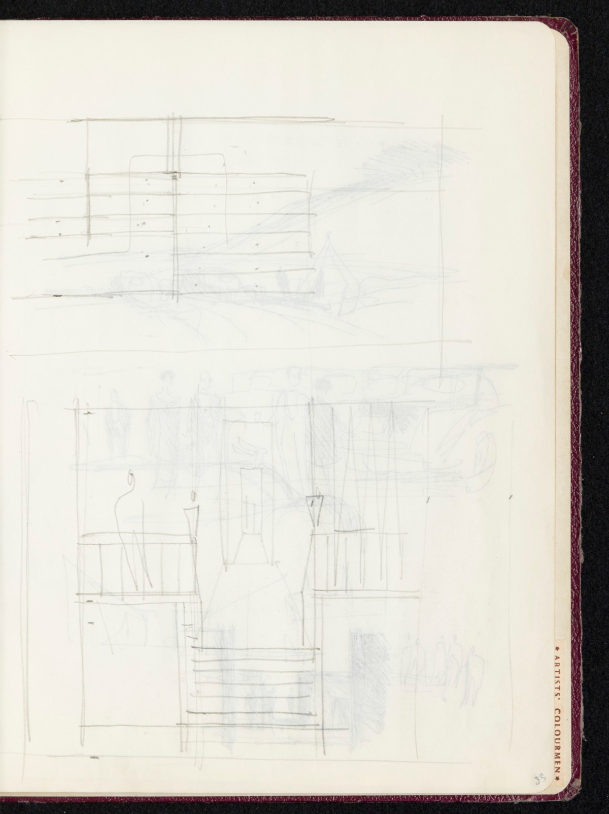 Sir Hugh Casson PRA, Sketchbook with designs and notes