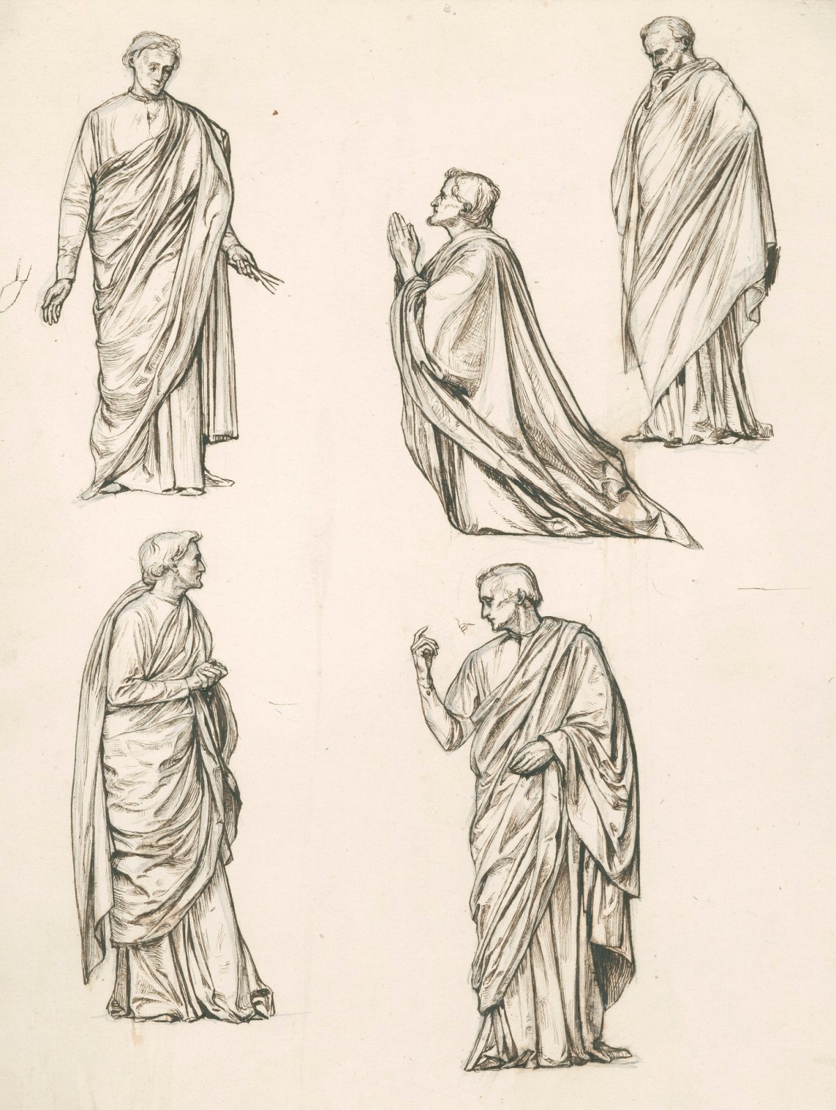 Henry Hugh Armstead RA, Studies of male figures for the unexecuted "Vauxhall Bridge Church" project