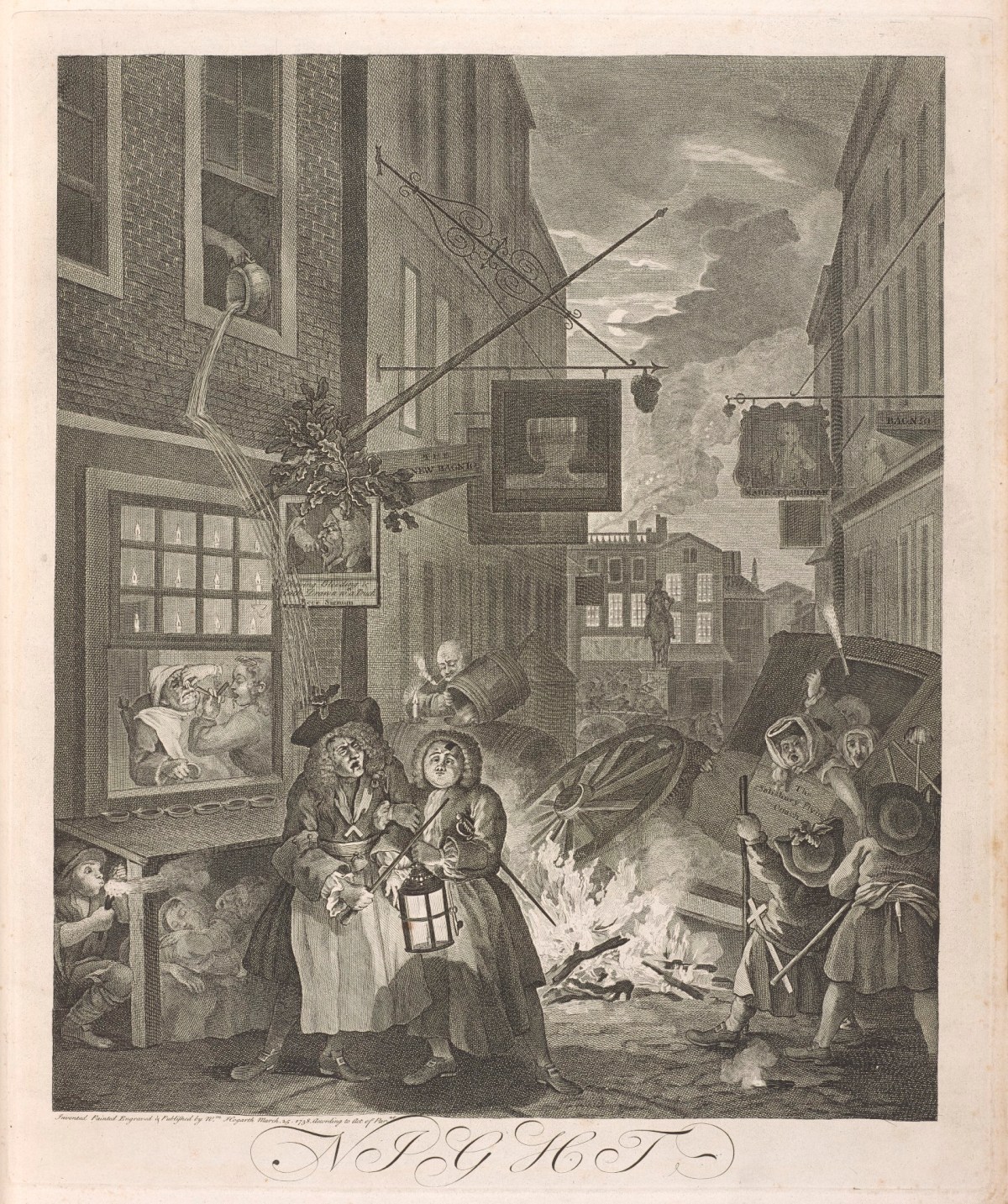 William Hogarth, Night (Times of Day, plate 4)