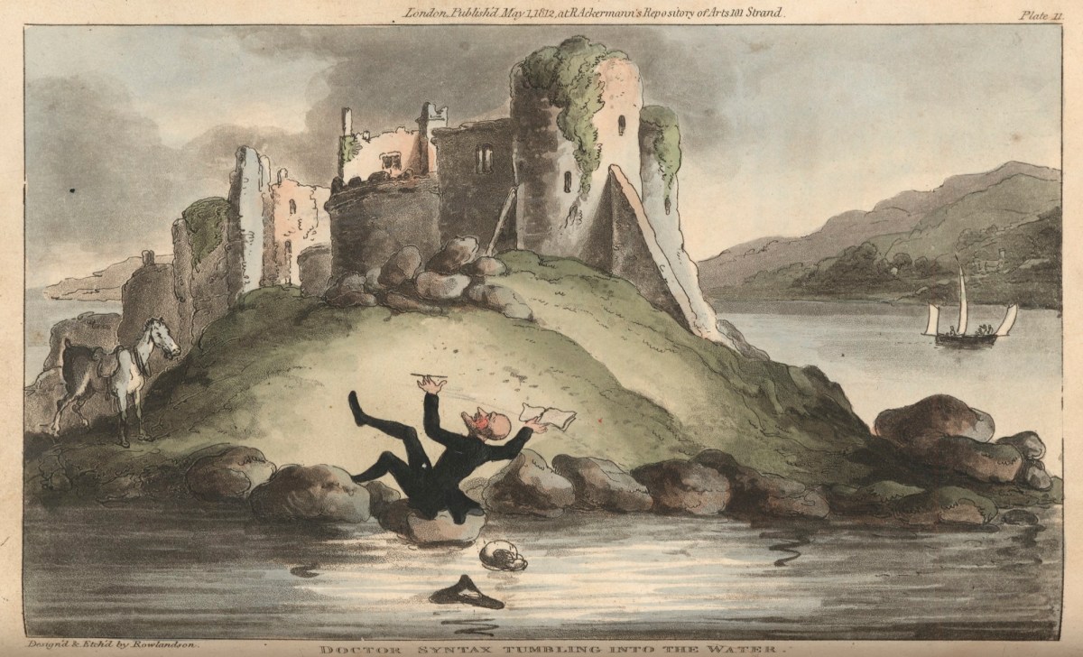 Thomas Rowlandson, Doctor Syntax tumbling into the water