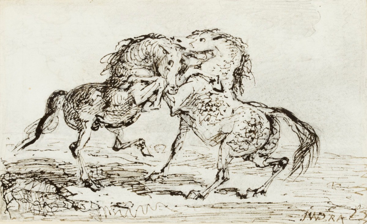 James Ward RA, A preparatory drawing for 'Discord'