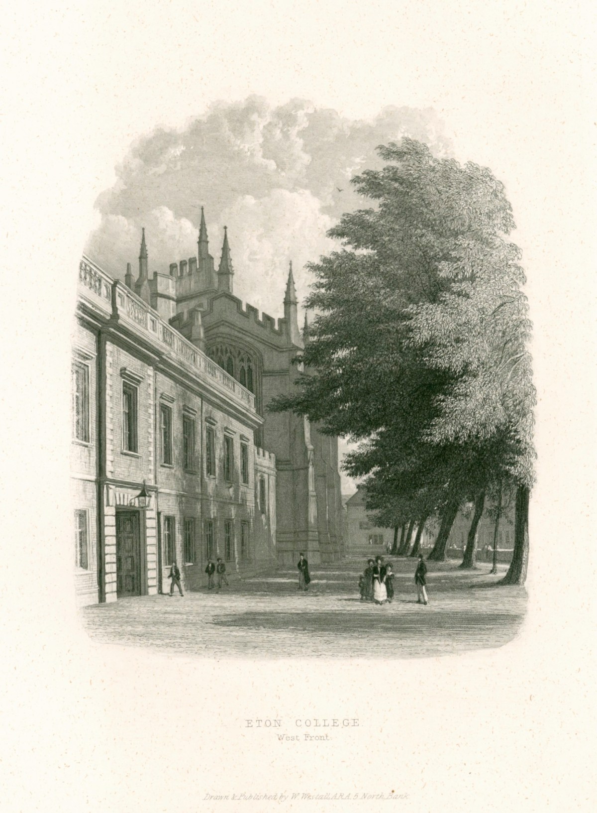 William Westall ARA, Eton College: west front
