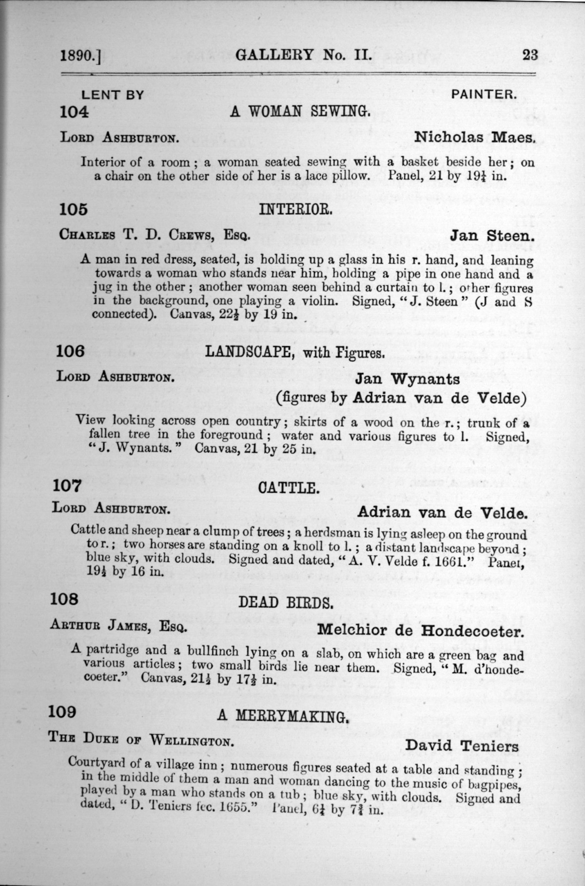 Page 23 of 1890 - Old Masters, deceased masters of the British School, drawings & models by Alfred Stevens