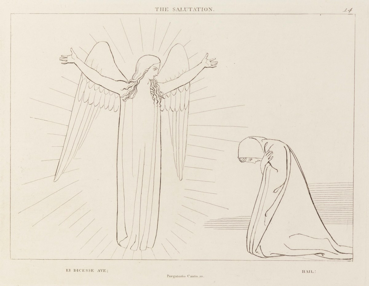 John Flaxman RA, 'The Salutation' (from The Divine Comedy, Purgatory)