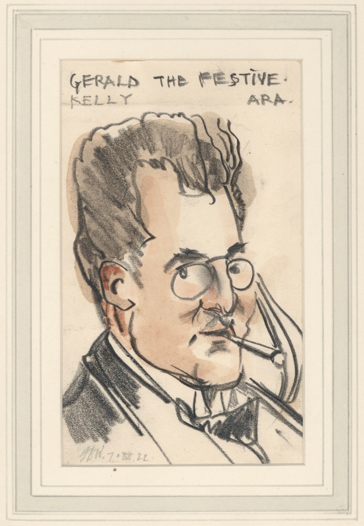 Francis Derwent Wood RA, Caricature of Gerald Kelly