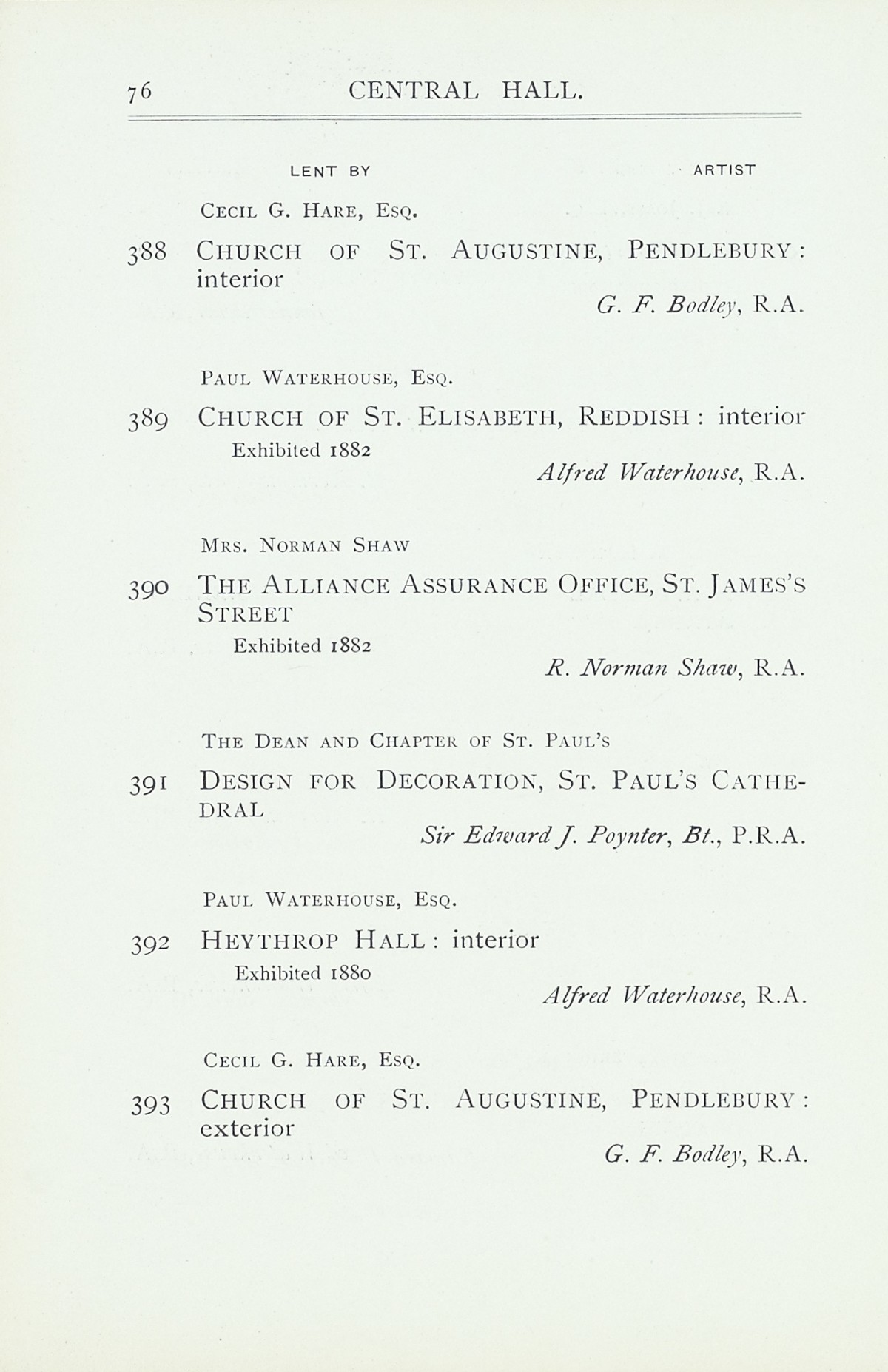 Page 78 of 1922 - Exhibition of Works by recently deceased Members of the Royal Academy