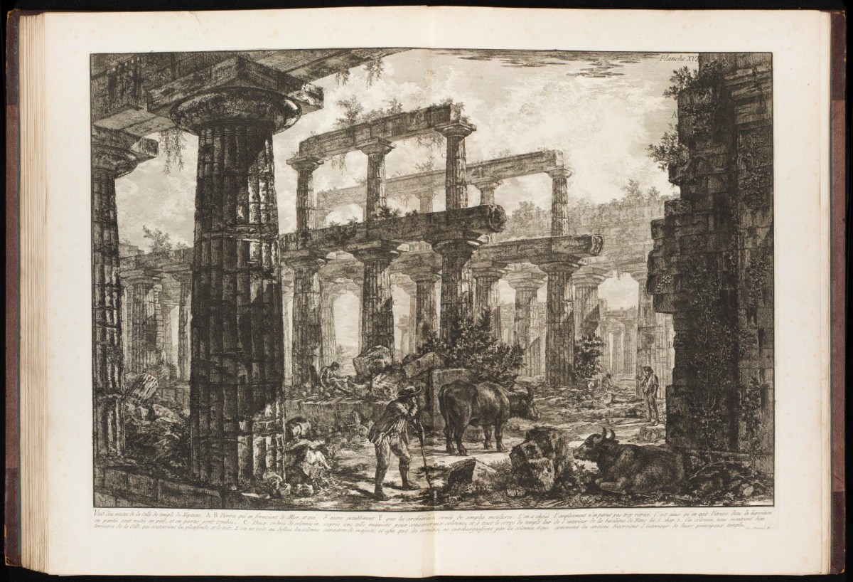Giovanni Battista Piranesi, ''Vüe des restes de la Celle du temple de Neptune.'