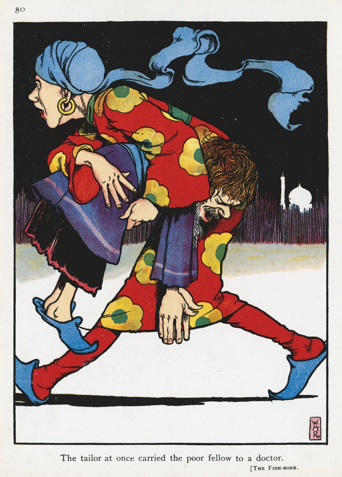 William Heath Robinson, 'The tailor at once carried the poor fellow to a doctor.'