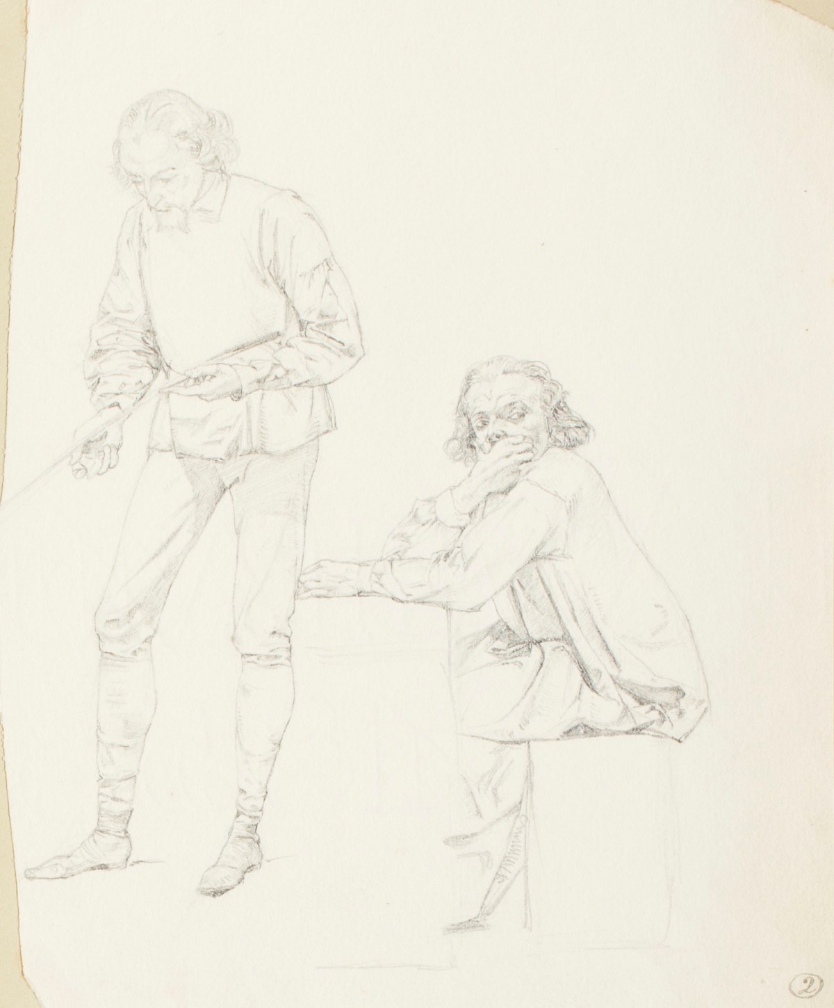 Henry Hugh Armstead RA, Two studies of a male figure, for the Packington Shield