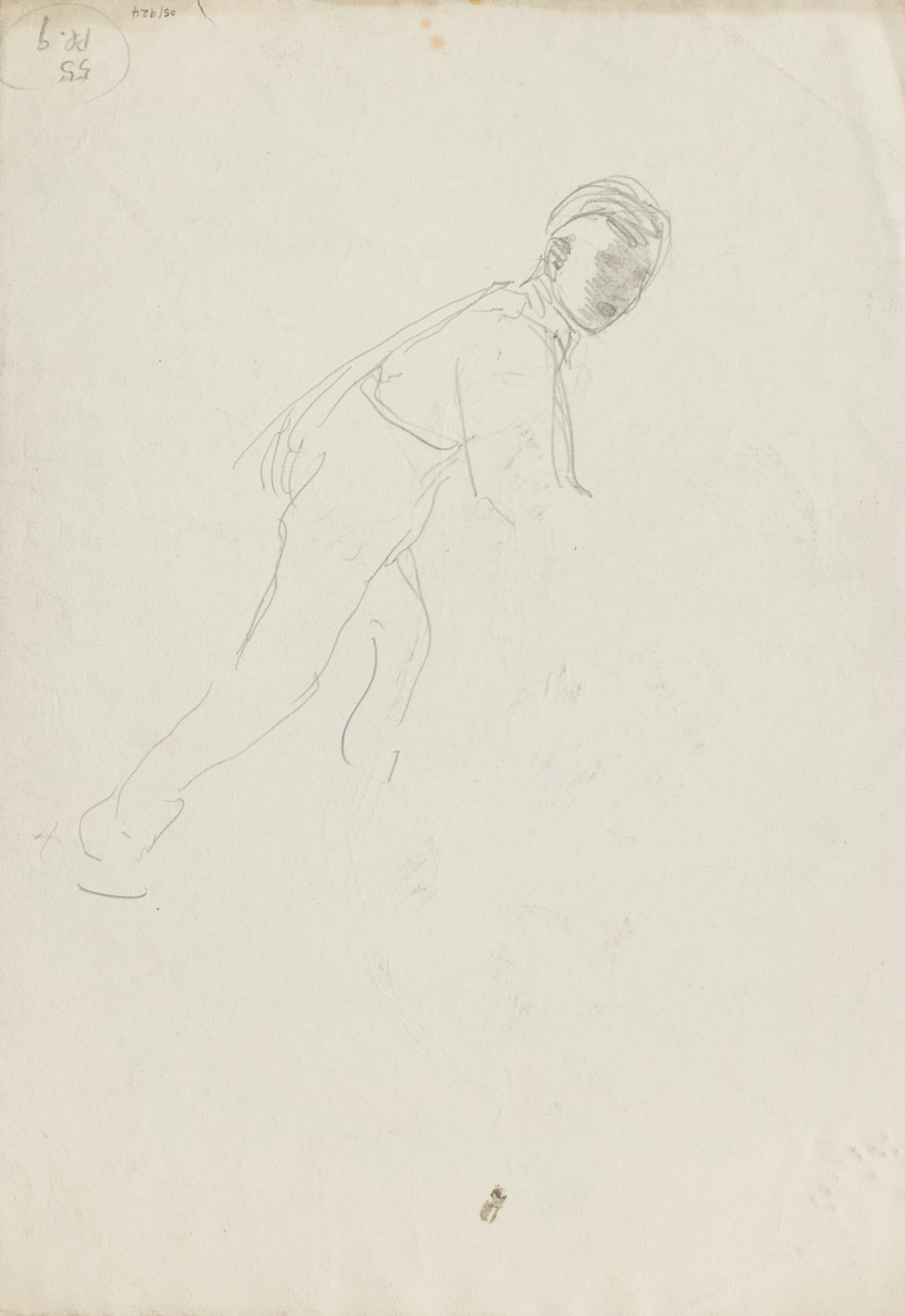 Sir George Clausen RA, Figure study for 'The Barn at Deers Farm'