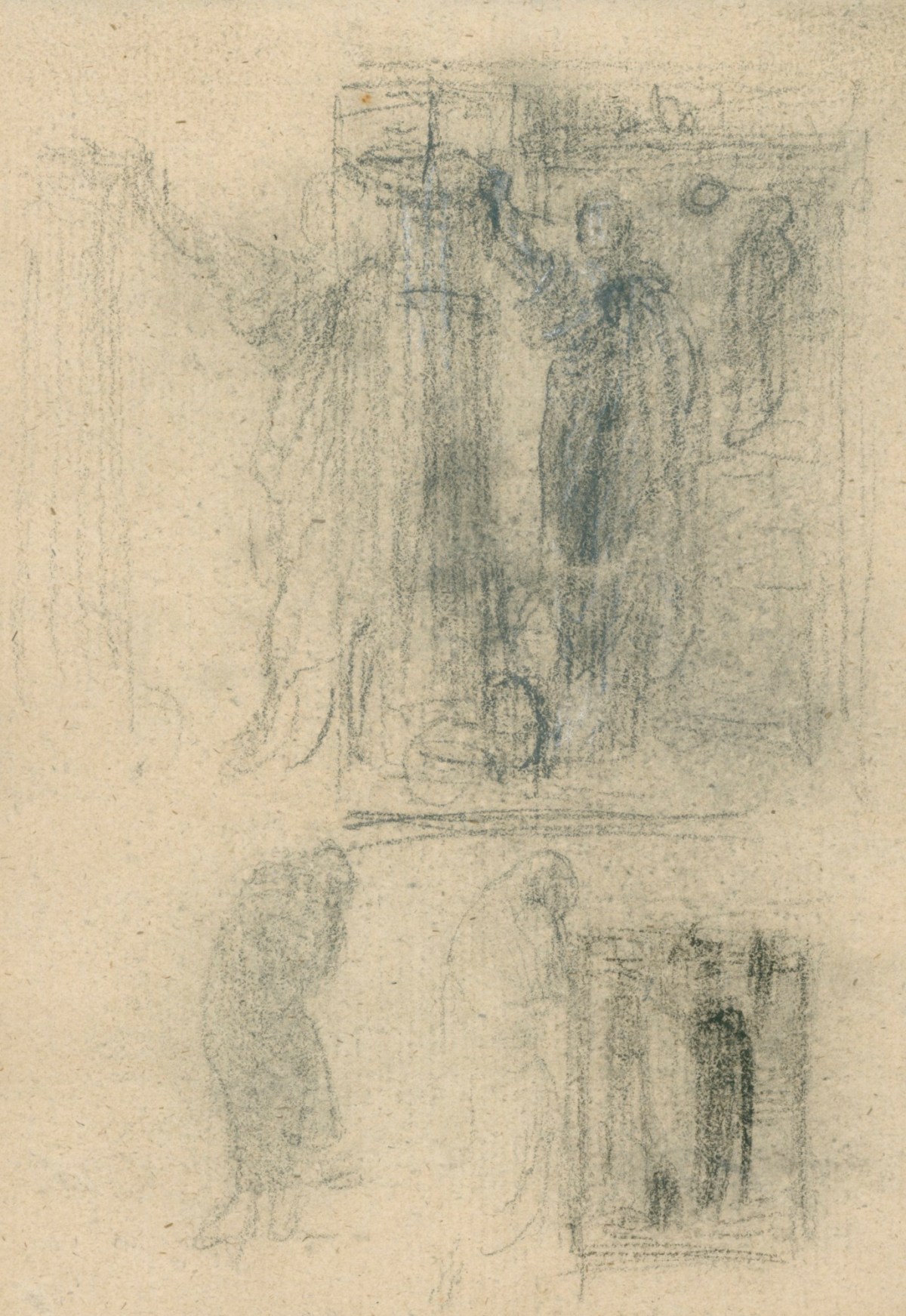 Lord Leighton PRA, Sketches for an early version of 'Electra at the Tomb of Agamemnon'