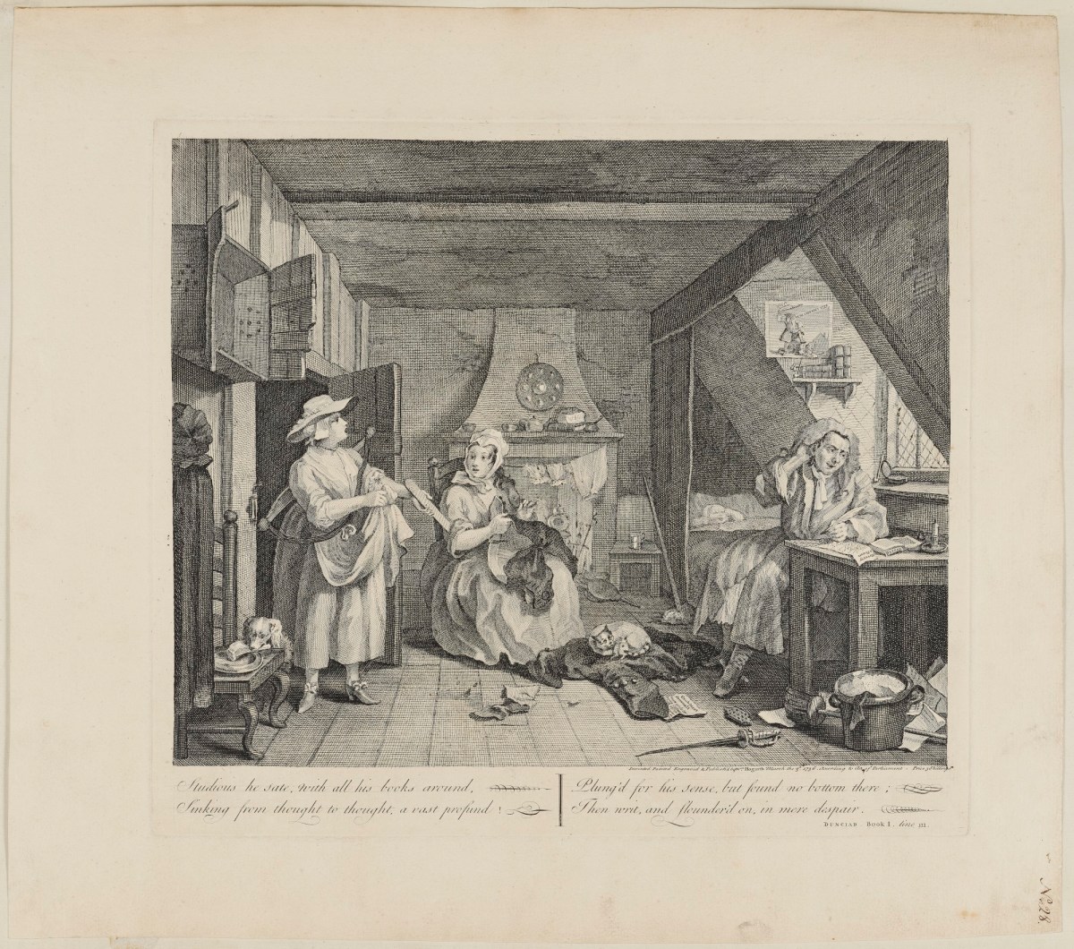 William Hogarth, The Distressed Poet