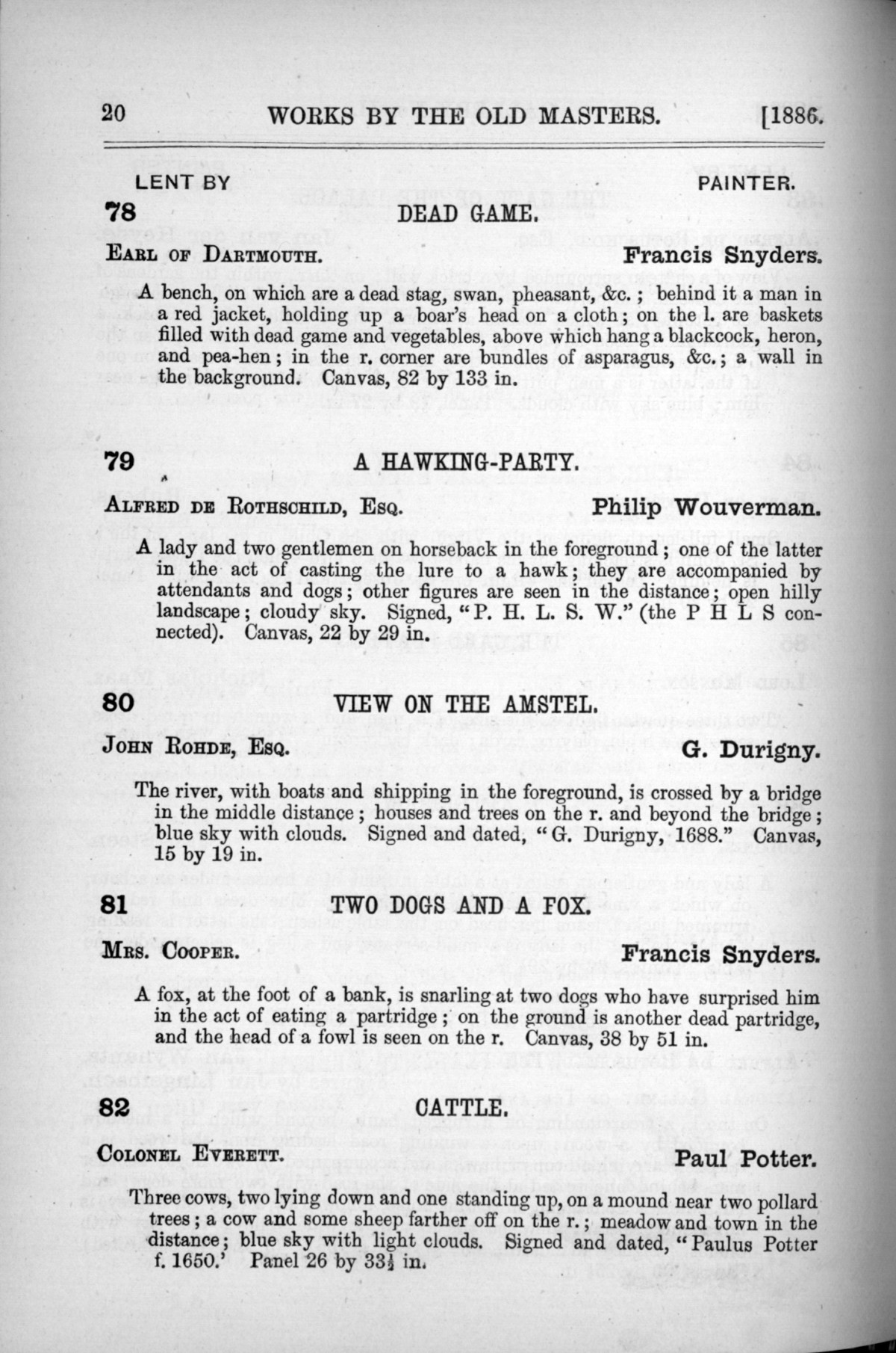 Page 20 of 1886 - Old Masters, deceased masters of the British School, Joseph Wright of Derby ARA and J.M.W. Turner RA