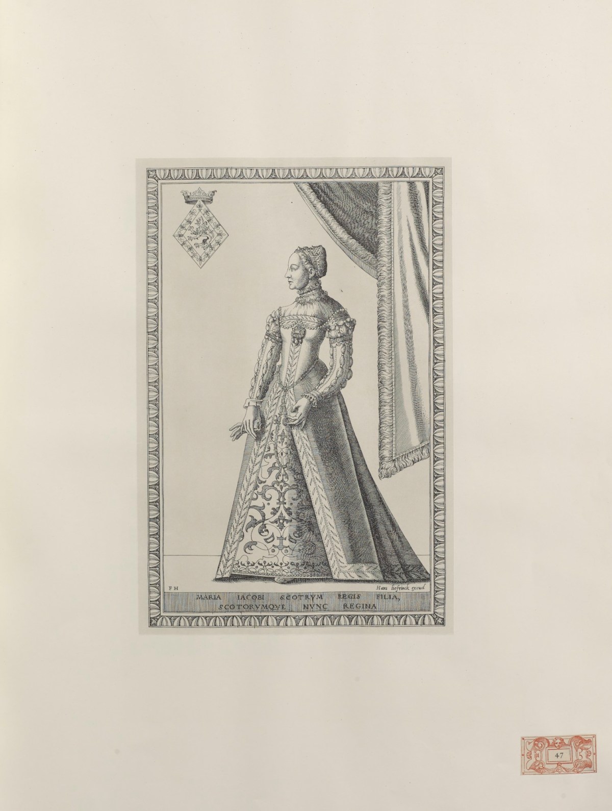 Franz Hogenberg, Portrait of Mary Queen of Scots.