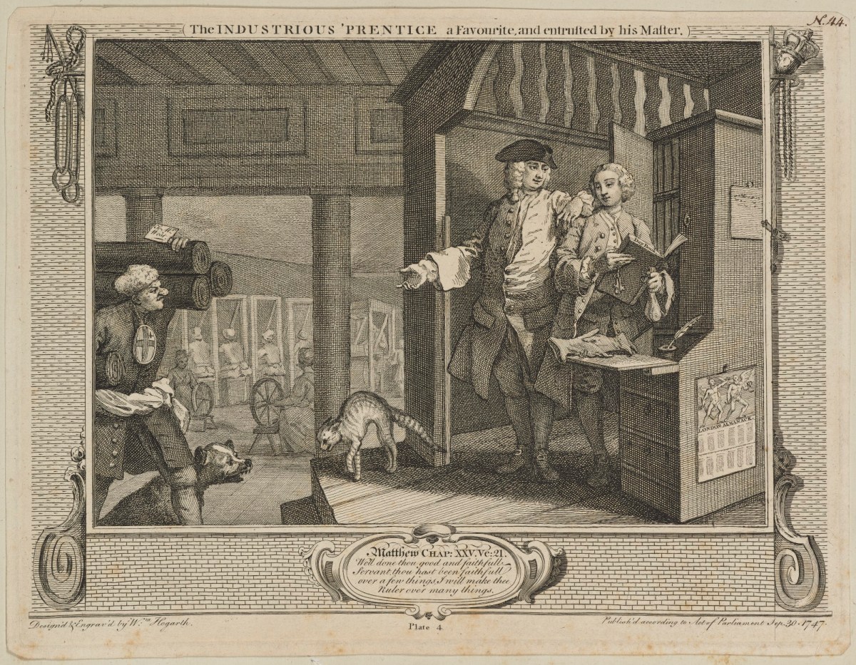 William Hogarth, Industry and Idleness, plate 4