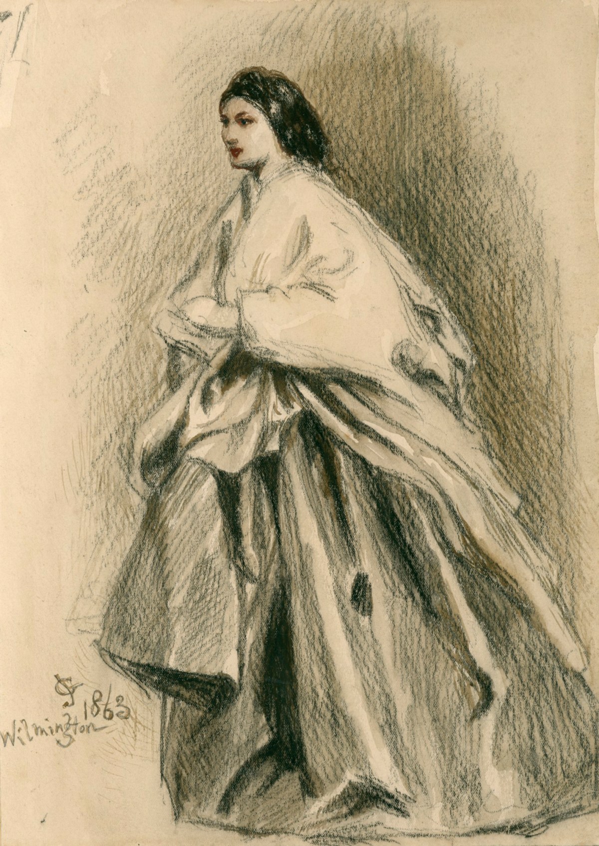 Sir John Gilbert RA, Standing woman