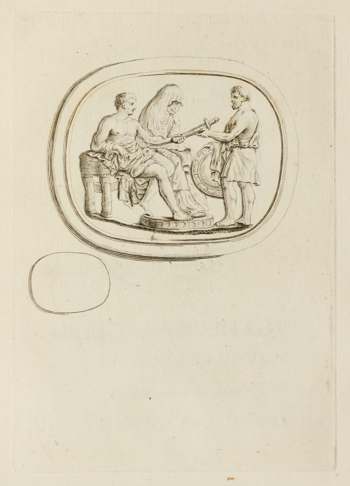 Claude Du Bosc, Man passing sword to a soldier, woman crying
