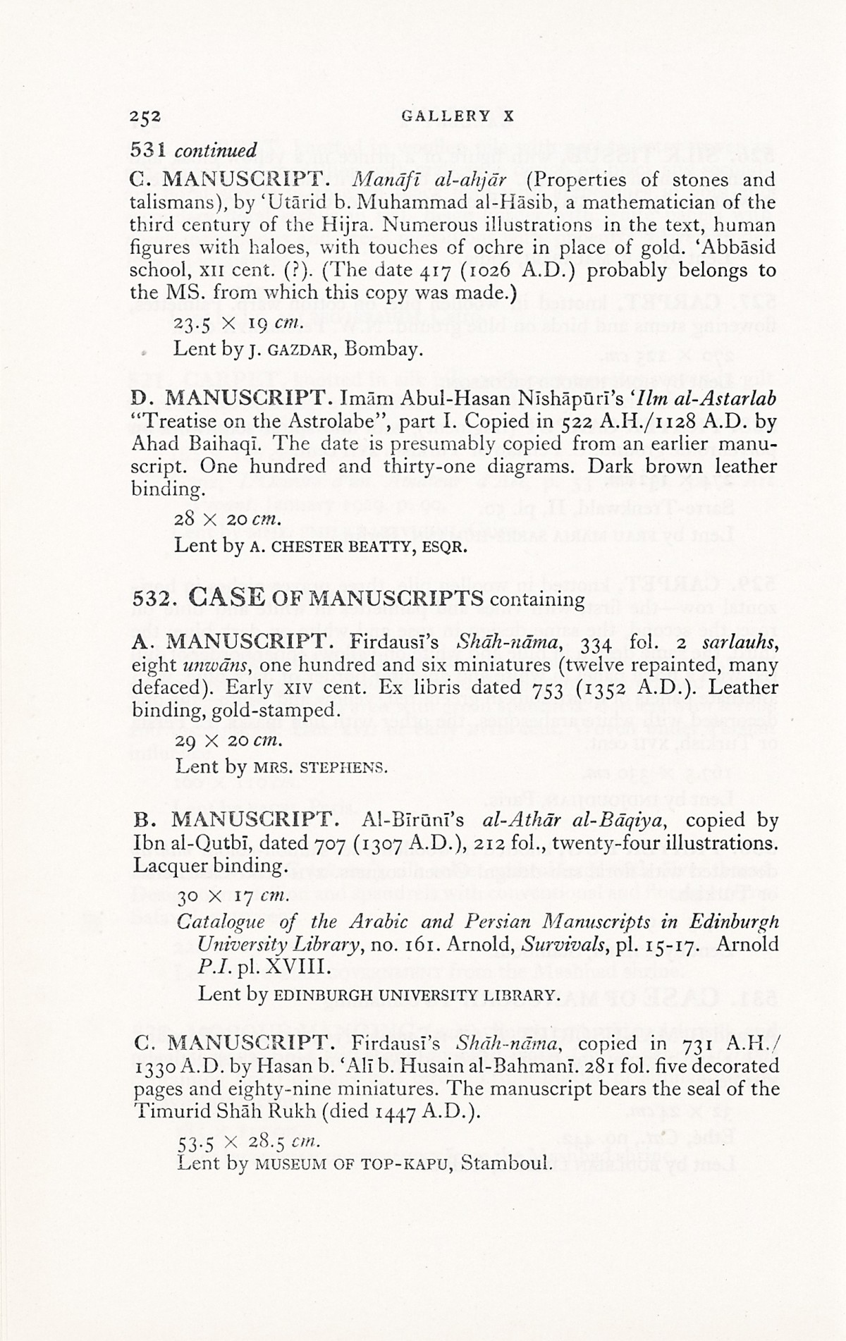 Page 280 of 1931 - International Exhibition of Persian Art