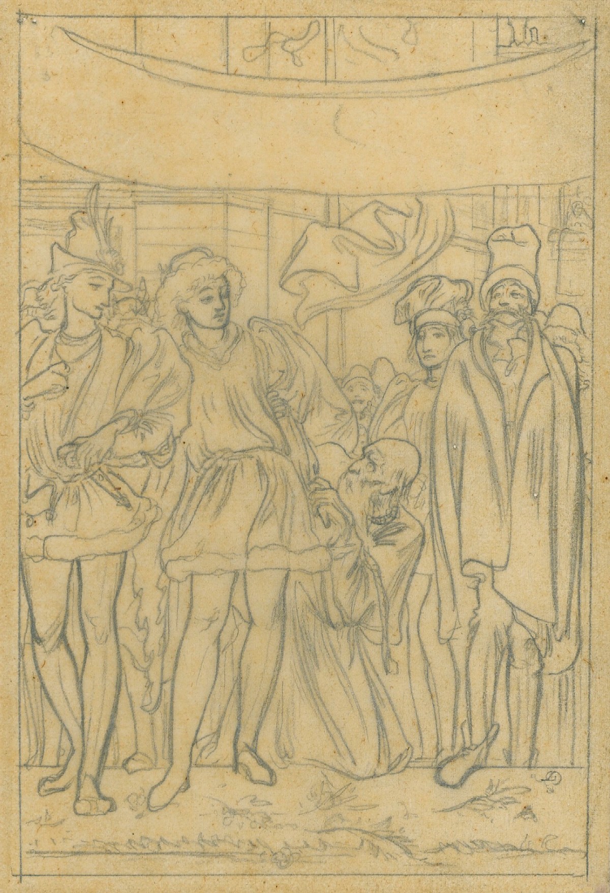 Lord Leighton PRA, Tracing for 'The Escaped Prisoner'