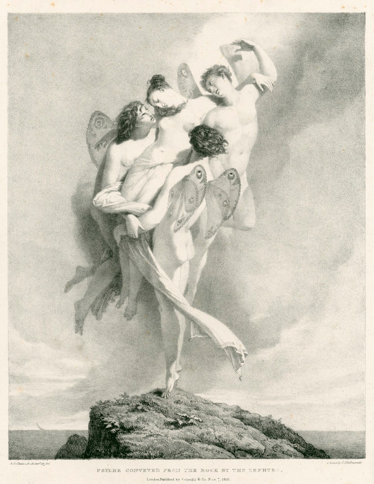 A.E. Chalon RA, Psyche conveyed from the Rock by the Zephyrs