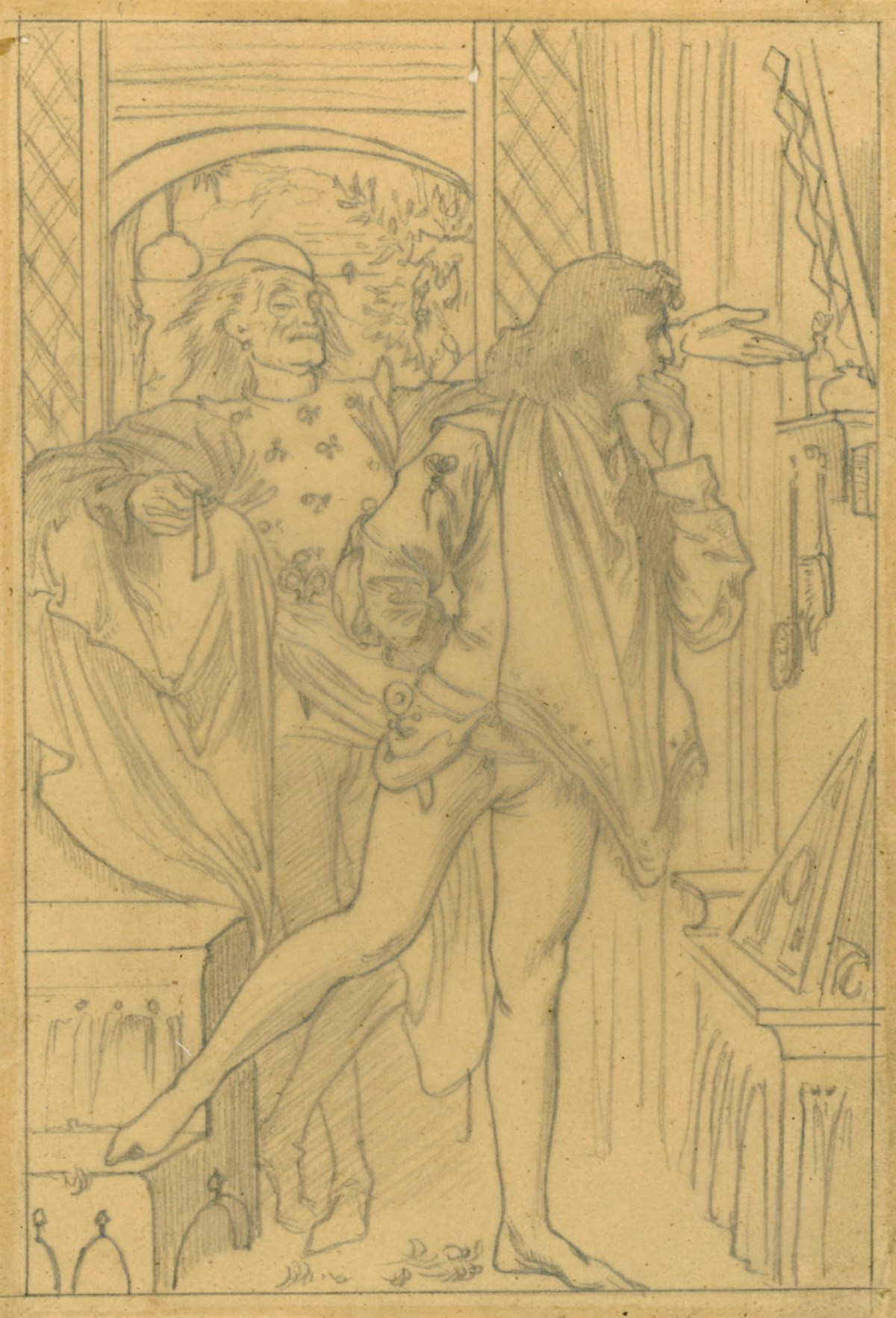 Lord Leighton PRA, Tracing for 'Suppose you let me look at myself'