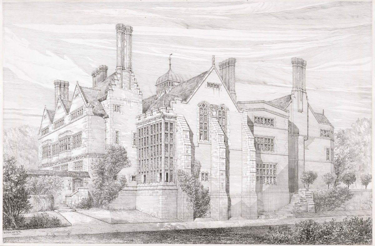 Richard Norman Shaw RA, Design for Adcote, Shropshire: perspective
