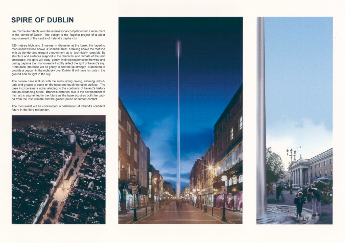 Ian Ritchie RA, Spire of Dublin monument, O'Connell Street, Dublin, Republic of Ireland: description of final project