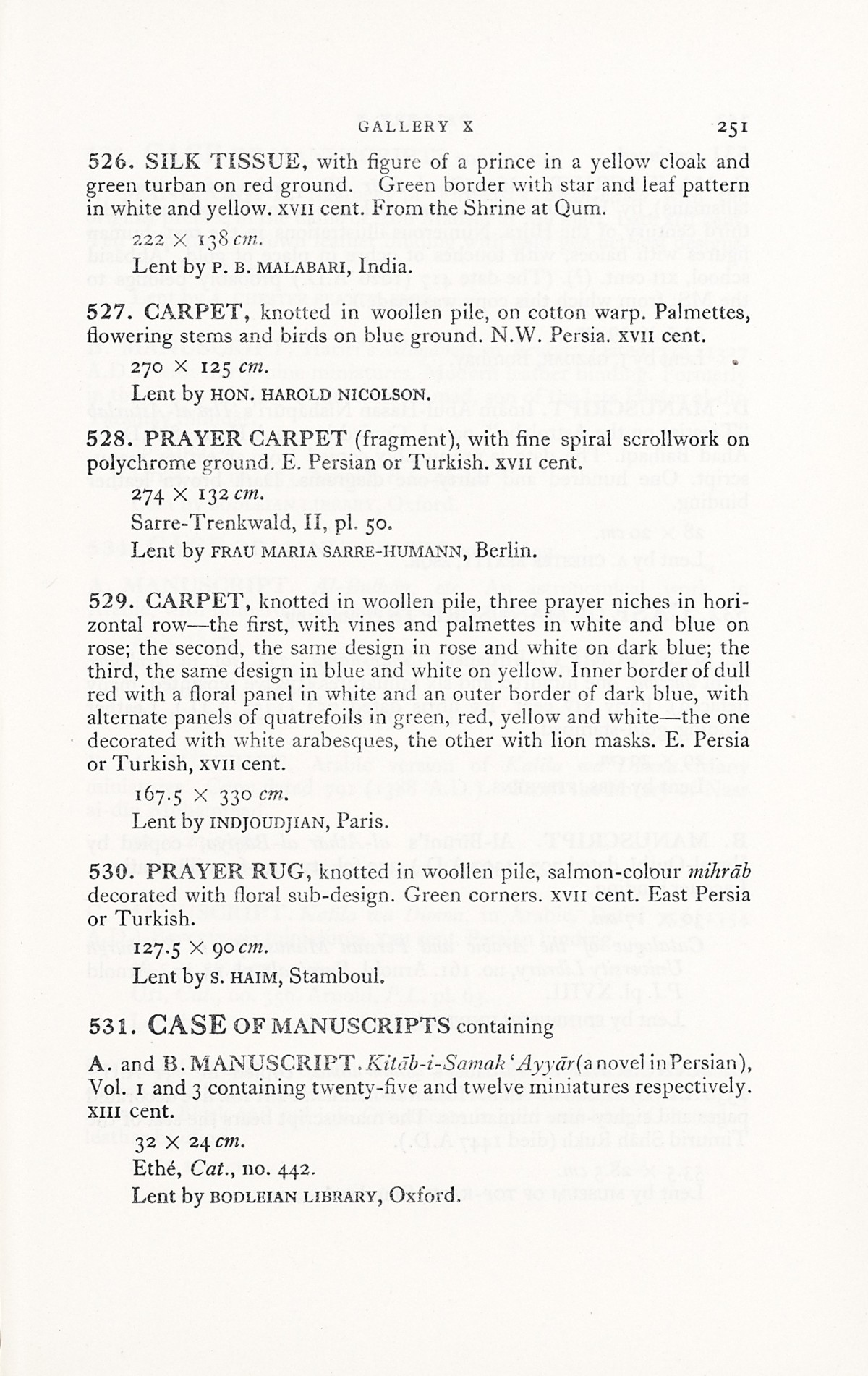 Page 279 of 1931 - International Exhibition of Persian Art