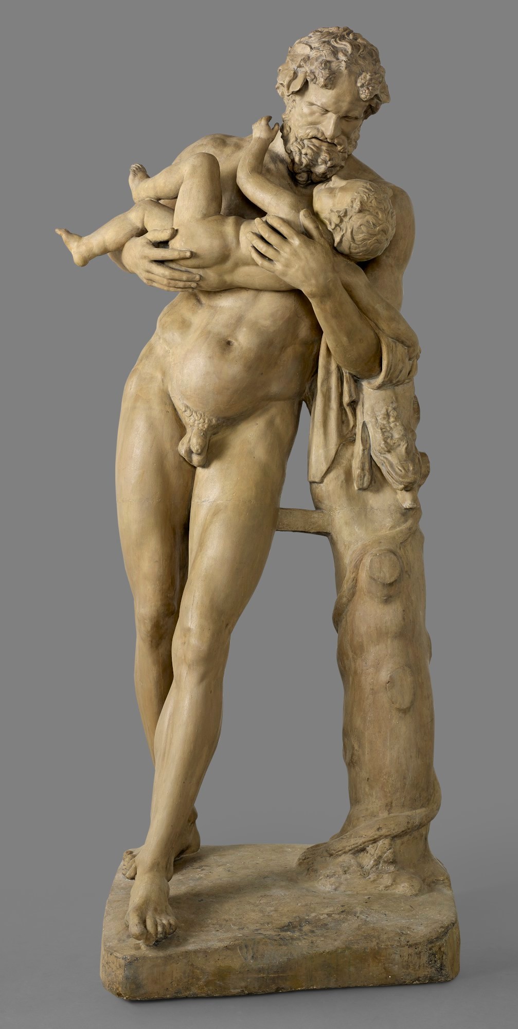 Unidentified Roman sculptor, Cast of Silenus with the Infant Bacchus