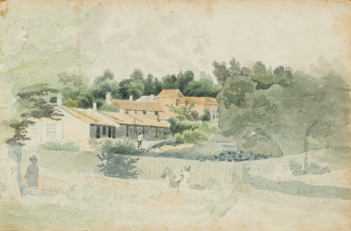 Philip Reinagle RA, Houses in a wooded area