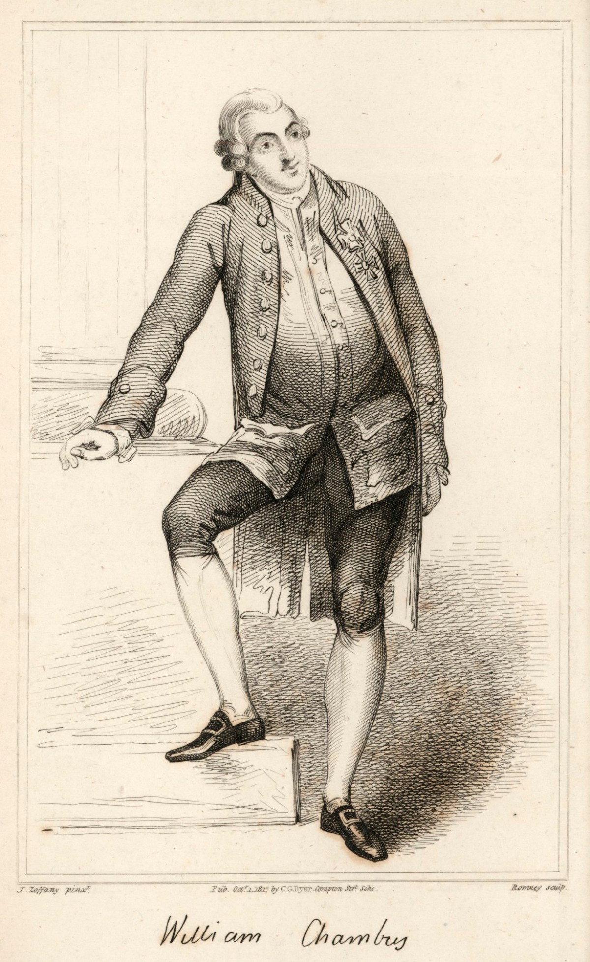 John Romney, Portrait of Sir William Chambers RA