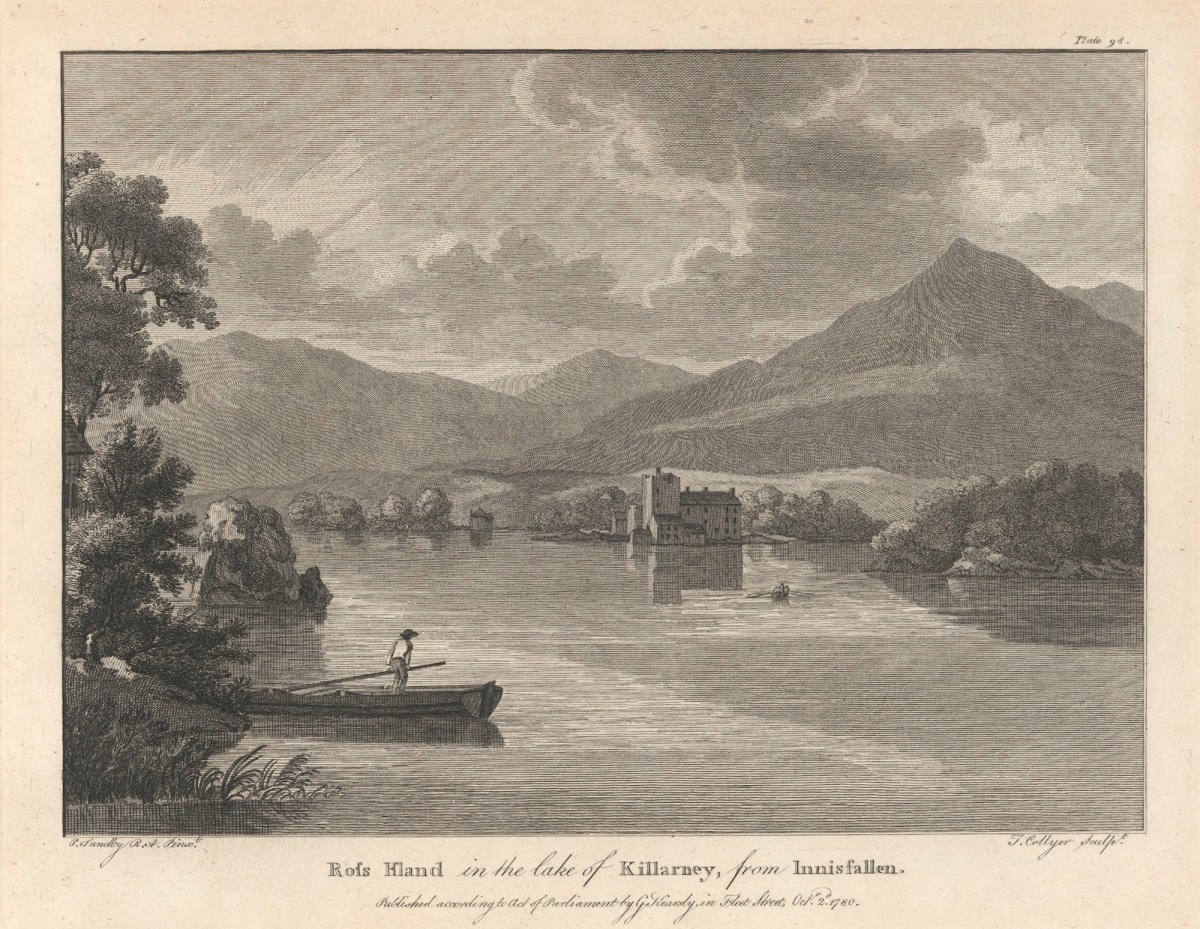 Paul Sandby RA, Ross Island in the lake of Killarney, from Innisfallen