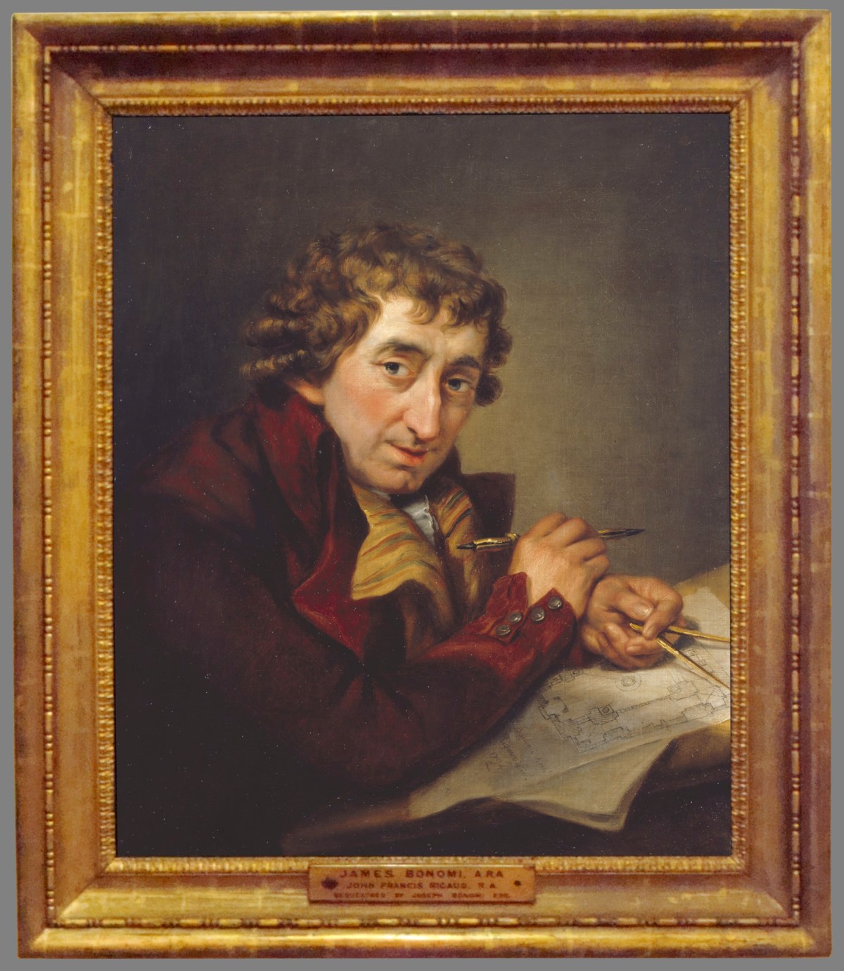 Unknown, Frame for John Francis Rigaud RA 'Portrait of Joseph Bonomi, R.A.'