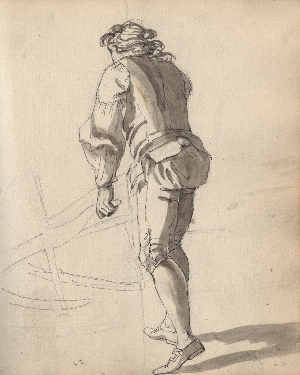 Unknown artist, Leaf from a sketchbook