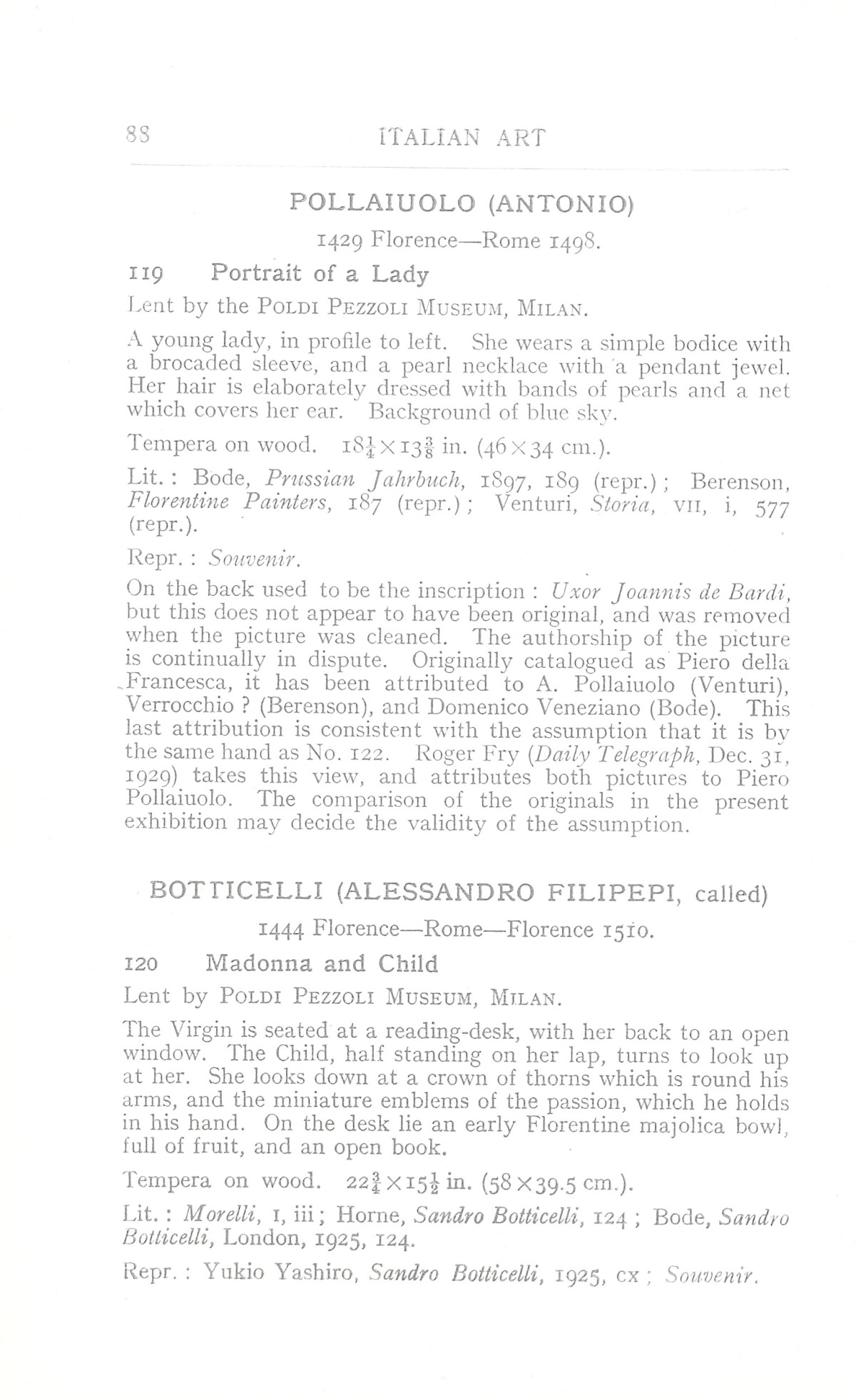 Page 92 of 1930 - Exhibition of Italian Art 1200-1900