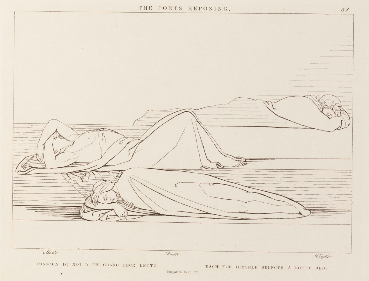 John Flaxman RA, 'The Poets Reposing' (from The Divine Comedy, Purgatory)