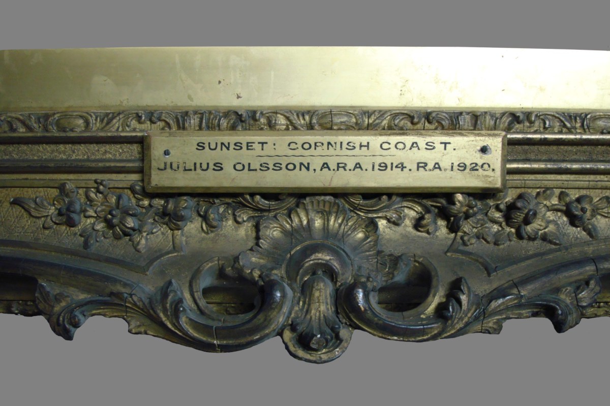 Unknown, Original frame for Julius Olsson RA 'Sunset, Cornish Coast'