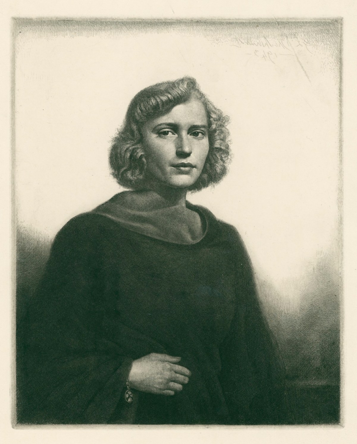 Gerald Leslie Brockhurst RA, The Black Cloak