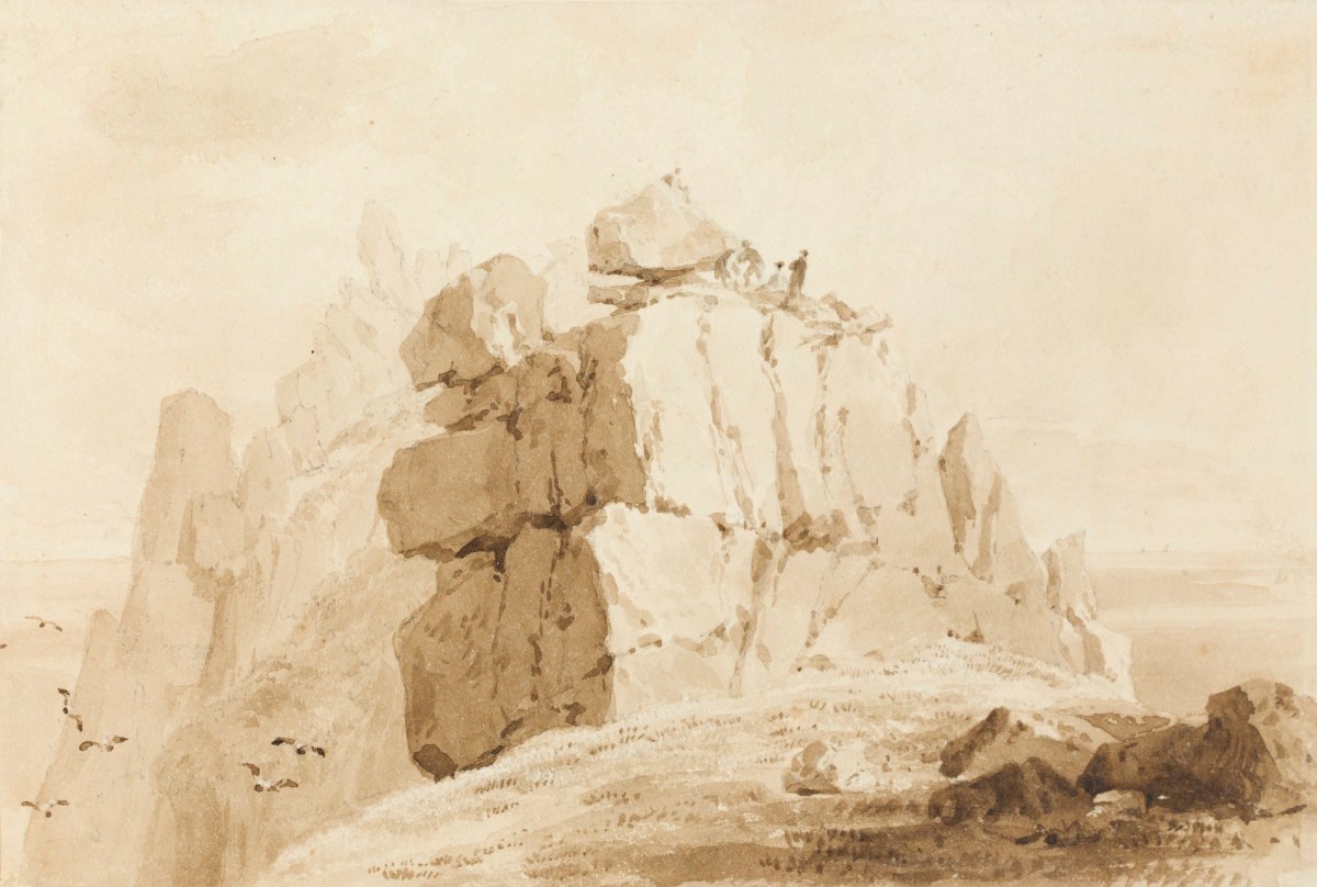 Peter DeWint, The Logan Stone at Land's End, Cornwall