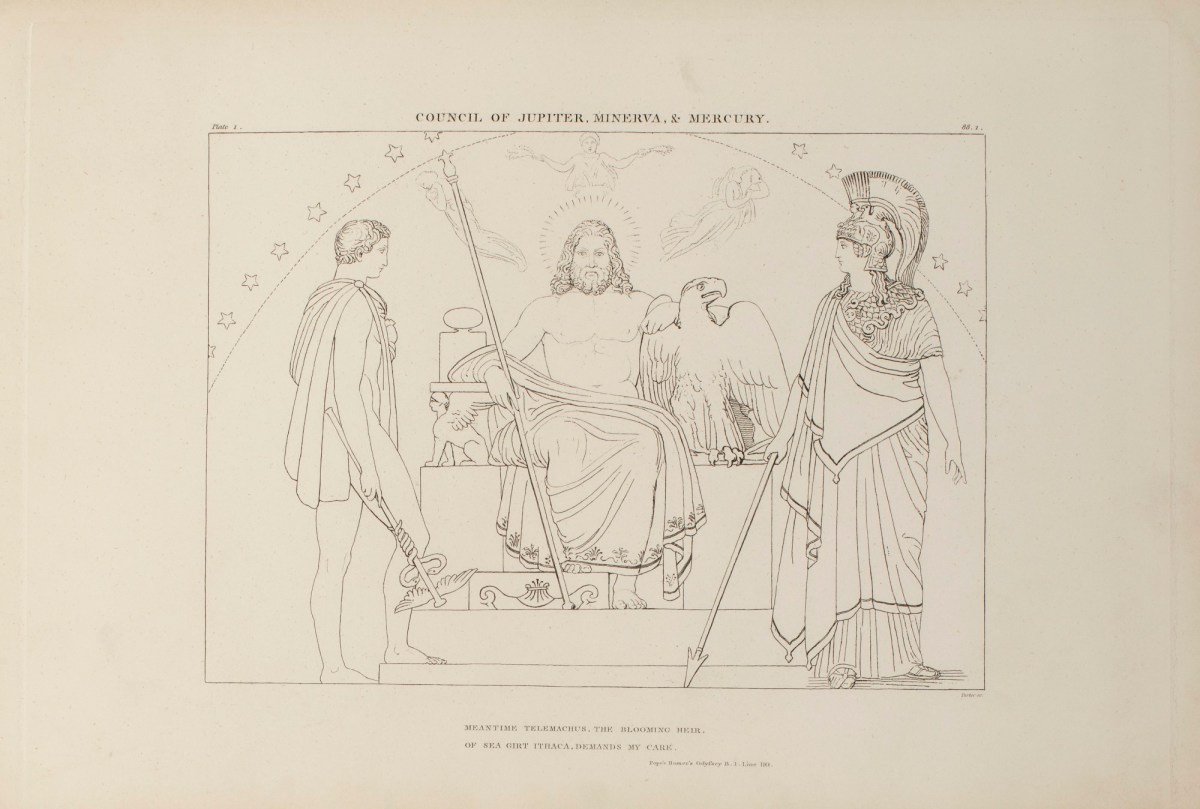 John Flaxman RA, Council of Jupiter, Minerva, and Mercury