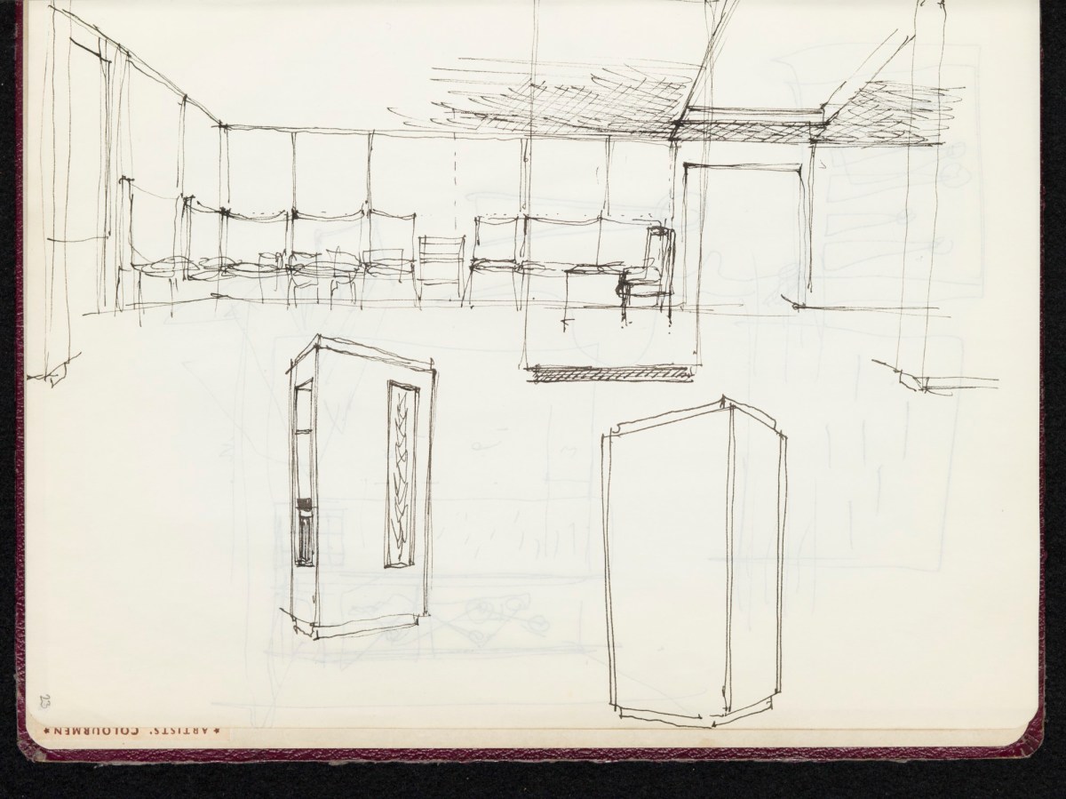 Sir Hugh Casson PRA, Sketchbook with designs and notes