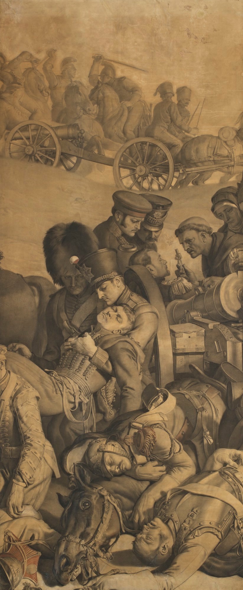 Daniel Maclise RA, Cartoon for 'The Meeting of Wellington and Blücher After the Battle of Waterloo'
