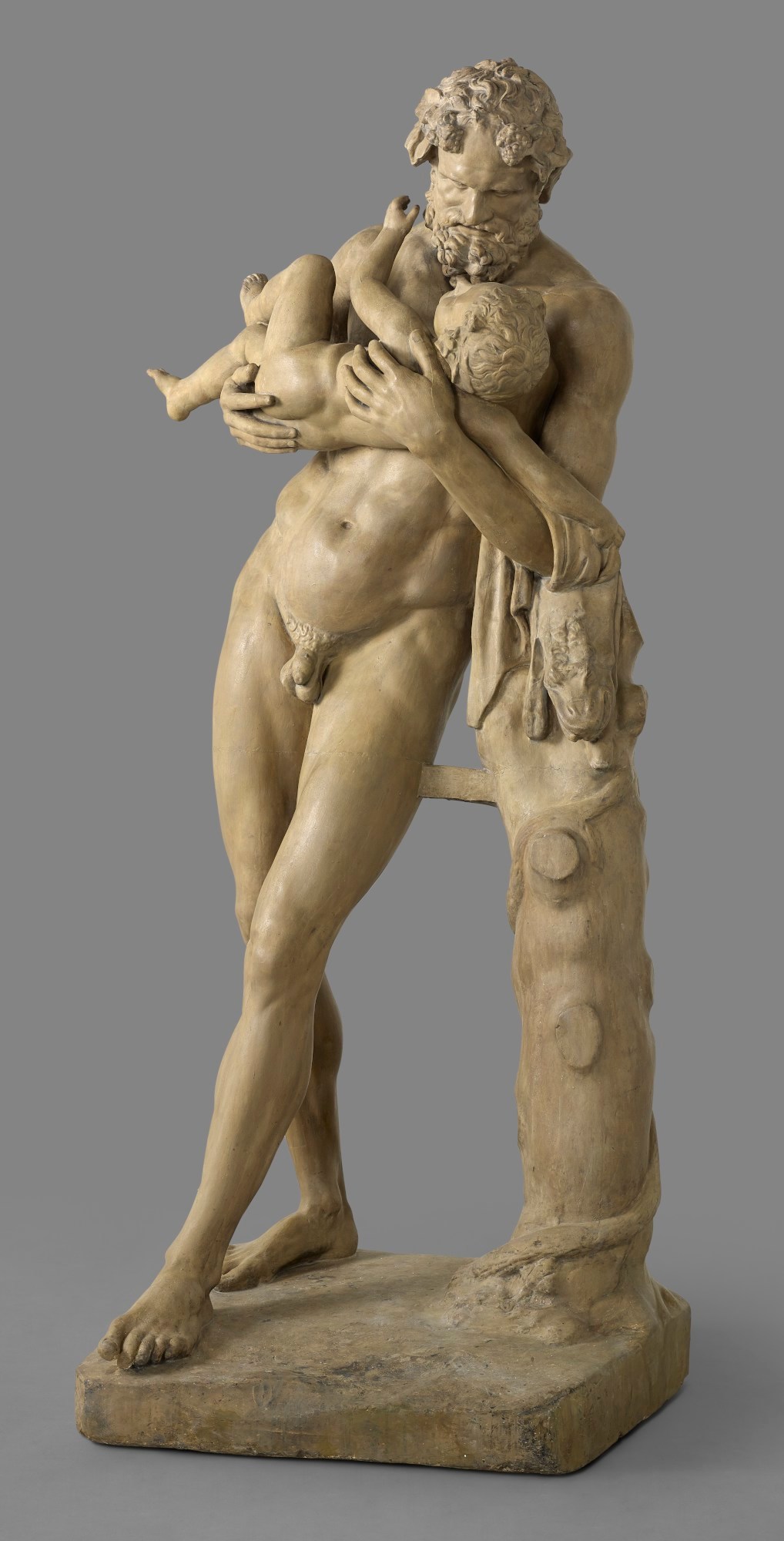 Unidentified Roman sculptor, Cast of Silenus with the Infant Bacchus