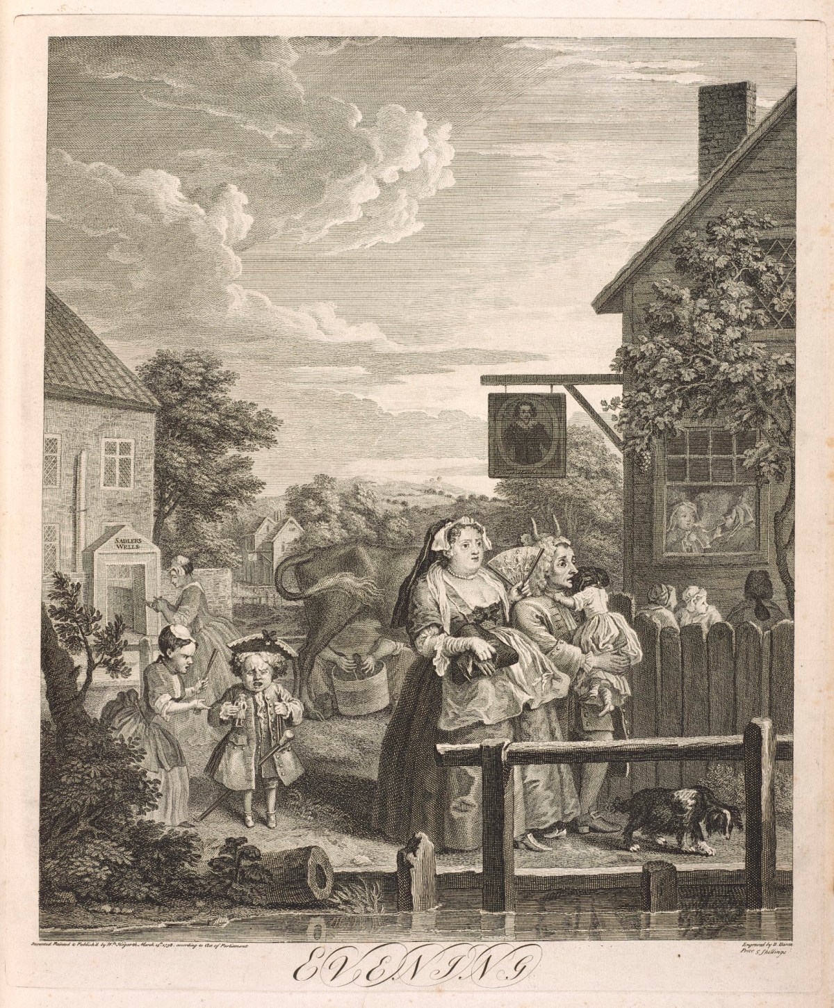 William Hogarth, Evening (Times of Day, plate 3)