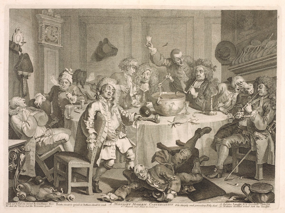 William Hogarth, A Midnight Modern Conversation