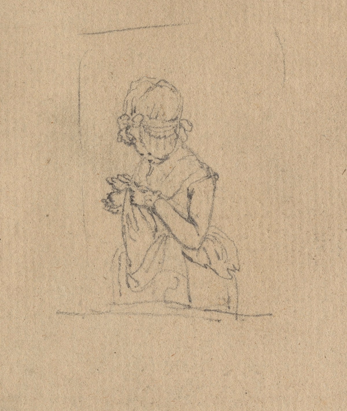 Unknown artist, Leaf from a sketchbook